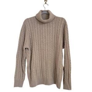 NWT J. Crew Supersoft Lambswool Blend Cable-knit Turtleneck Sweater M